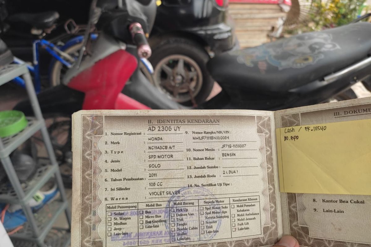 Syarat Mengurus Mutasi Kendaraan Keluar Daerah